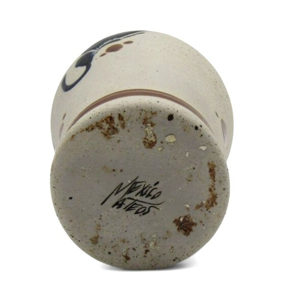 MEXICAN Ceramic Pottery VASE By MATEOS Mexico Bird Folk Art Hand Painted - Picture 4 of 10